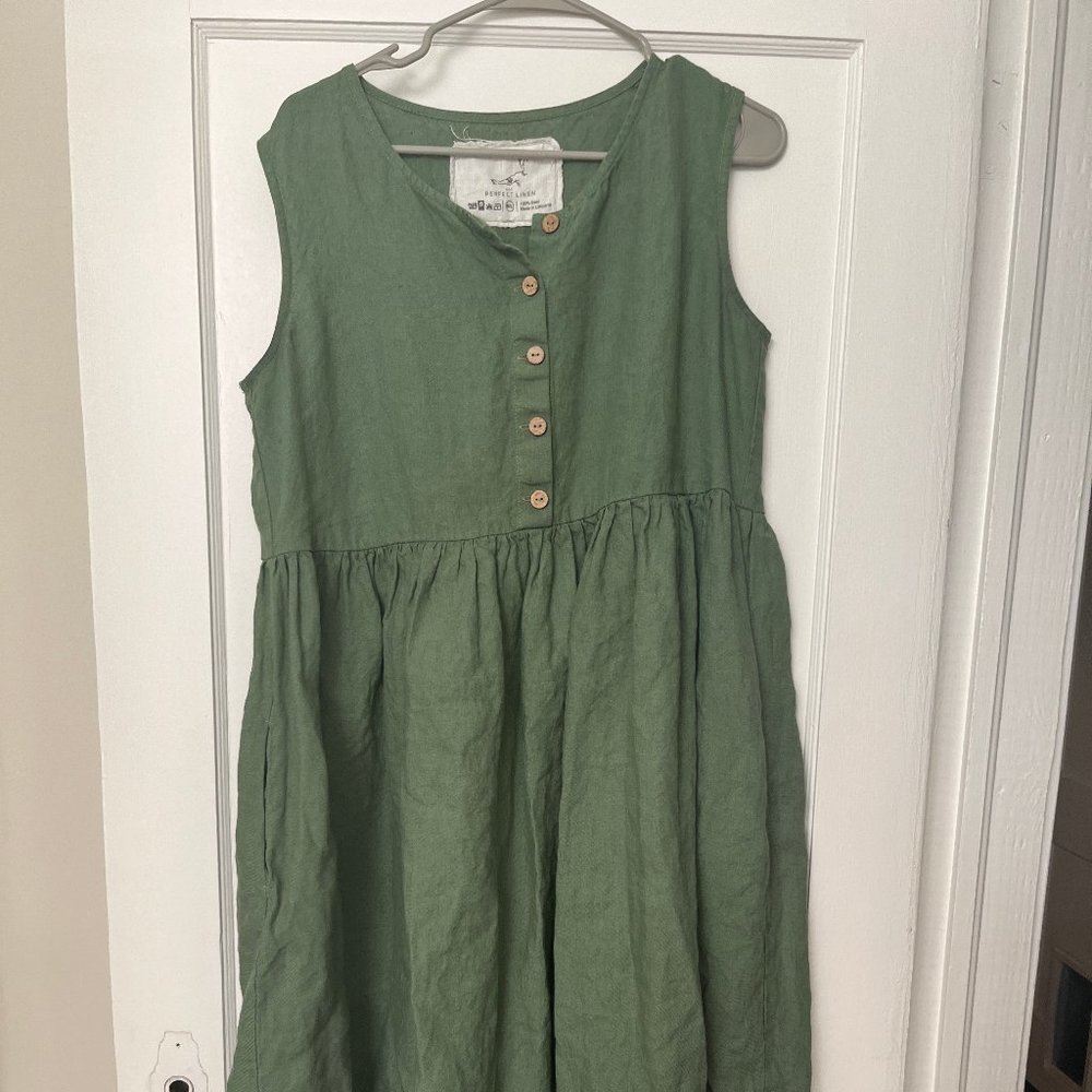 NotPerfec Linen Mama Dress in Maxi M/L